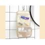 SacSage Hanging Travel Toiletry Bag for Women and Men, Waterproof Portable Shower Bag, Built-in Quality Hook, Bathroom and Cosmetic Makeup Organizer Bag (Beige)