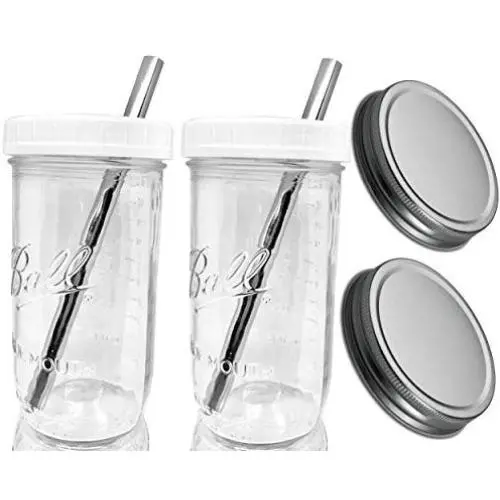 Wiederverwendbare Boba-Bubble-Smoothie-Tasse mit Edelstahl-Boba-Tee-Becher, Reisetasse mit Stroh – BPA-freie Trinkbecher mit STAINLESS STEEL Trinkdeckel und wasserdichter Silberdeckel-Aufbewahrungstopf.