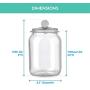 Glass Cookie and Candy Jar with Airtight Lid, Food Storage Jar, Flour and Sugar Glass Canister with Chalkboard Sticker, Set Of 1 (64 ounces))