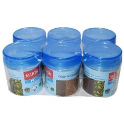 Milton Crisp And Clear, Round Storage Pet Jars Set Of 6 (100 ML)