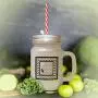 Black Sometimes When YouRe Sleeping Peek Insdie Your Room Frosted Glass Mason Jar With Straw