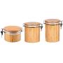Grains Kitchen Food Tea Container Storage Jar Nuts Tank Round Lid Sealed Bamboo Cans,M