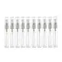10 Pièces Flacons en Verre Transparents de 10 ml (0,3 oz) avec Bouchon – Récipients pour Cosmétiques, Eau Tonique, Parfum, Voyage et Usage Quotidien