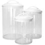 Calypso Basics by Reston Lloyd Acrylic Storage Canisters, Set of 3, White