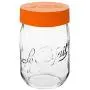 Le Parfait Screw Top Jar - 1L Wide Mouth French Glass Storage Jar w/Orange Plastic Lid, 32oz/Quart (Pack of 4) Le Parfait Screw Top Jar - 1L Wide Mouth French Glass Storage Jar w/Orange Plastic Lid, 32oz/Quart (Pack of 4)