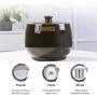 Kitchen Food Storage Containers Airtight with Lids Large Porcelain Coffee Canisters Jars Ceramic,Kitchen Decor,Pantry Organization and Storage for Flour Snacks Sugar Coffee Cereals 5L/10L/20L Brown