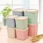 BESTONZON Sealed canister jar food storage container with lid moistureproof box for fruits grain spice(pink)