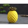 KUKI Cute Pineapple Shape Ceramic Portable Travel Tea Seal Canister Jar Storage/Tea Containers/Tea Pot/Tea Candy/Coffee Bean Storage/Business Wedding Gifts (Yellow)