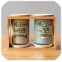 Hand painted ceramic seasoning jar household kitchen supplies seasoning bottle storage tank bamboo tray salt sugar storage tank,2pcs3