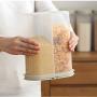 YTF-Plastic (PP) storage tank, kitchen grain storage box, double storage box green