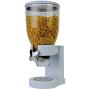 SHINE Single Cereal Dispenser Dry Food Container Oatmeal Nuts Kitchen Machine Orange,Green,Black and White (WHITE)