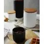 Pure Color Ceramic Sugar Bowl with Wooden Lid Sugar Dispenser Salt Pepper Storage Jar Pot Sugar Container Seasoning Pot Box Condiment Spice Racks Holder for Home Kitchen, Black Pure Color Ceramic Sugar Bowl with Wooden Lid Sugar Dispenser Salt Pepper Storage Jar Pot Sugar Container Seasoning Pot Box Condiment Spice Racks Holder for Home Kitchen, Black