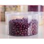 Hflove Whole Grain Tank Transparent Plastic Sealed Cans Food Jar Flour Storage Box Storage Tank 1.9L(2-pack) (Light Blue)