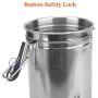 Food Storage Containers Stainless Steel Airtight Canister Jars for Kitchen with Clear Lid Locking Clamp,Pantry Organization and Storage for Tea Snacks Sugar Milk Powder 1.1L Silver