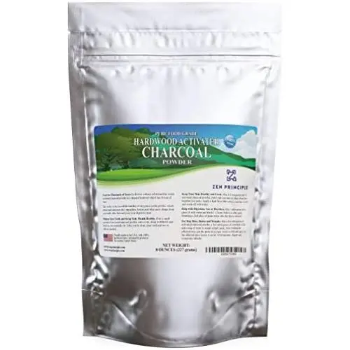 Holzkohlepulver, 100 % aus US-amerikanischen Bäumen, 8 oz. Natürliches Produkt. Aufhellend für Zähne, Regenerierend für Haut und Haar, Entgiftend, Fördert die Verdauung, Behandelt Vergiftungen, Insektenstiche, Wunden. GRATIS Messlöffel.
