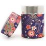 Handmade Washi Paper Tea Tin (Blue Globes)
