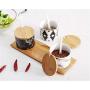 Mini Spice Jars Creative seasoning jar Japanese seasoning jar ceramic home kitchen seasoning box