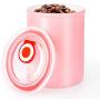 TGLBT,22 FL OZ (650 ML), Ceramic Food Storage/Sugar Jar with Airtight Seal Lid - Modern Design Canister for Serving Tea, Coffee, Spice and More,Flamingo Pink