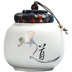 Ceramic Tea Storage Container Kitchen Storage Canister Jar for Candy Coffee - 8 x 9 cm/3.15 x 3.5 inches - 22