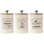 1-3PCS Storage Tank Nordic Style Bamboo Cover Sealed Jar Coffee Pot Tea Can Sugar Bowl Snack Candy Moisture Proof with Seal Hot (Color : TEA)