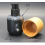 1PC 30ml/1oz Capsule Shaped Empty Refillable Black Shell Plastic Liner Pump Press Bottle Lotion Dispenser Cosmetic Container Jar Pot Vial Holder with Bamboo Cap for Emulsion Serums Liquid Foundation