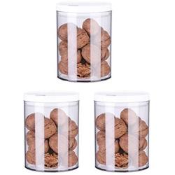 Cereal Storage Containers Dispenser Cookie Jar Plastic with Lids Airtight Bpa Free Large, Food Storage Containers for Kitchen Pantry Organization Canister Candy Bulk, 3-Pieces (Size : 900mL)