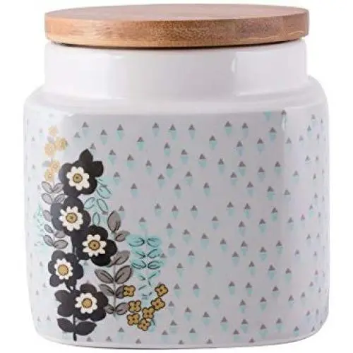 Creative Tops Small Katie Alice Pretty Retro Stoneware Kitchen Storage Jar with Wooden Lid by Creative Tops Creative Tops Small Katie Alice Pretty Retro Stoneware Kitchen Storage Jar with Wooden Lid by Creative Tops