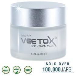 RENOVE VEE TOX Bee Venom Mask Anti-Aging Cream w/ Manuka Honey (15 ) – Organic