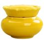 Mini Food Storage Jar with Lid- Modern Design Ceramic Food Storage for Serving Coffee, Tea - Yellow