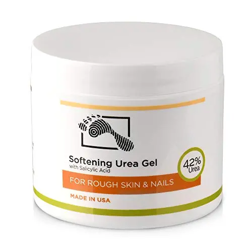 Maximum Strength 42% Urea Foot Gel, Moisturizes Callus Cracked Rough Dry Dead Skin and Corns, Softens Thick Painful Nails with Salicylic and Hyaluronic Acid (1 Jar)