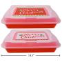 Holiday Plastic Large Cookie/Food Storage Container with Lid 14" x 13.75" x 3.5" (random assortment)
