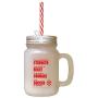 Red Trade Weakness Strength Doubt Belief Trade Fear For Frosted Glass Mason Jar With Straw