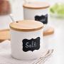 | Storage Bottles & Jars | Houmaid creative kitchen accessories sauce ceramic bottles,porcelain spice/salt/sugar/seasoning storage jars with bamboo rack | by HUDITOOLS | 1 PCs