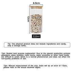 PPLK Glass Storage Tank Kitchen Transparent Dried Fruit Miscellaneous Grains Jar Tea Storage Bottle Food Sealed Cans,Clear,C