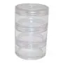 Transparente Klarsicht Make-up 3-stufige Kunststoffbehälter 3 Größen (3 Sets)