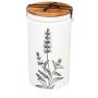 Cypress Home Stamped Botanical Ceramic Canisters, Set of 3