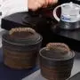 Old Type Tea Storage Jar Ceramic Coarse Pottery Cylinder Seal Box With Lid,B Old Type Tea Storage Jar Ceramic Coarse Pottery Cylinder Seal Box With Lid,B
