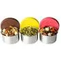 Pinwheelers Mini Edelstahl Lebensmittelbehälter Set 3 x 3,7 oz mit wasserdichten Silikonverschlüssen, Perfekt für Kinder Snacks, Dip-Becher, Saucen oder Dressingbehälter (Safari Trio)