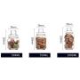 Sealed Storage Jar Food Grains Moisture-proof Transparent Glass Bottle Tea Coffee Seal Storage Cans DELICATEWNN (Capacity : 500ml)