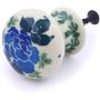 Polish Pottery 1?-inch Drawer Pull Knob Made by Ceramika Artystyczna (Floral Spring Theme) + Certificate of Authenticity
