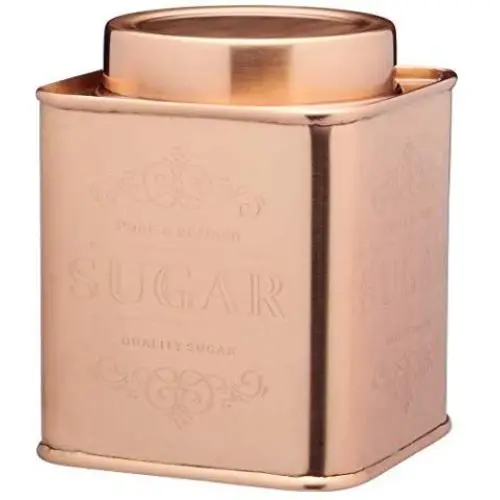 Kitchencraft Lexpress Metal Sugar Canister, 10 x 12cm - Copper Finish Kitchencraft Lexpress Metal Sugar Canister, 10 x 12cm - Copper Finish