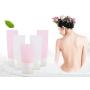 3PCS 80ML 2.7OZ Pink Empty Silica Gel Squeeze Tubes with Flip Cap Emulsion Lotion Shower Gel Shampoo Conditioner Holder Refillable Portable Cosmetic Container Jar Bottles for Travel Camping