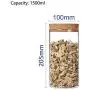 Food Storage Tank Glass Storage Jar Good Sealing Heat-Resistant Sealed Cans Dried Fruit Sealed Bottle Wood Lid Food Storage Tank Glass Storage Jar Good Sealing Heat-Resistant Sealed Cans Dried Fruit Sealed Bottle Wood Lid
