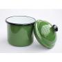 DanDiBo Storage tin 501Z Tin 15 cm enamelled Vintage Cottage Style Flour tin Enamel Tea jar Coffee jar (green)