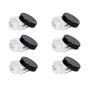 3g 3 ml Becher mit schwarzer Schraubverschluß - BPA-freie Kosmetik-Probenbehälter - Runder Behälter für Make-up, Augen-Make-up, Nagellack, Pulver, Schmuck (50 Stück)