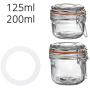 Argon Tableware Silicone Seals Rings for Glass Storage Jars - 77mm - for Jar Sizes 125ml to 200ml - Clear - Pack of 6