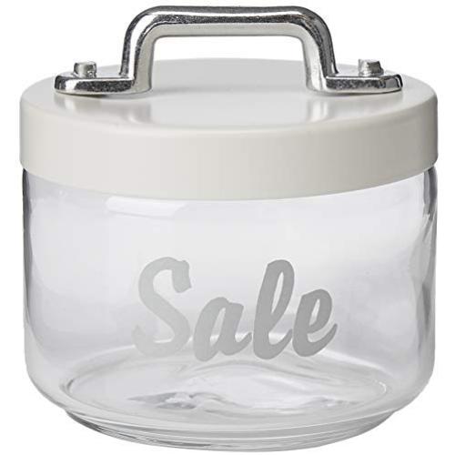 Italo Ottinetti Glass Storage Jars with Hermetic Lid White 0.5 Litre Sa, one Size
