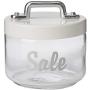 Italo Ottinetti Glass Storage Jars with Hermetic Lid White 0.5 Litre Sa, one Size