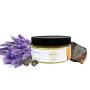 Sugar Dynamite Body Scrub made with All Natural Vegan Sugar, Raw Shea Butter and Organic Coconut Oil to Exfoliate Hydrate and Moisturize Dry Skin - Black Amber & Lavender 12 oz. Jar