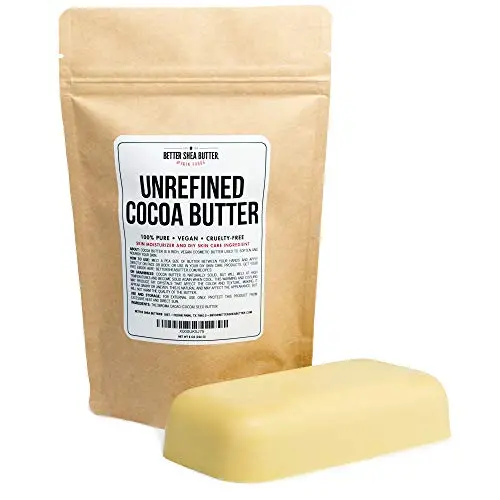 Rohes Kakaobutter – Für Schwangerschaftsstreifen, zur Herstellung von Feuchtigkeitslotionen, Lippenbalsam und Körperbutter – 100% Rein, Lebensmittelqualität, Schokoladenaroma – 236 ml / 8 oz von Better Shea Butter